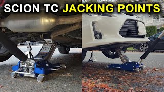 Scion TC (2011-2016): Jacking Points Location, Front & Rear! How To Jack Up TC Using Hydraulic Jack?