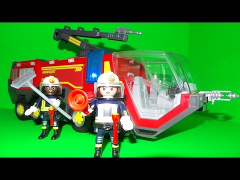 Playmobil Flughafenlöschfahrzeug 5337 auspacken seratus1 Feuerwehr Neuheit 2016
