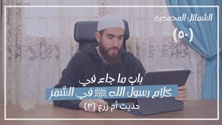 صورة ٥٠- باب ما جاء في كلام رسول الله ﷺ في السَّمَرِ (حديث أم زرع ٣) - الشمائل المحمدية - شريف علي
