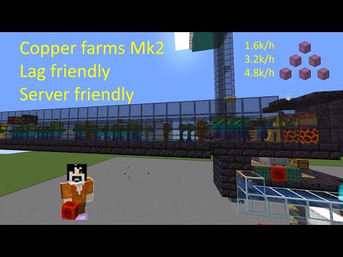 Server-friendly high efficiency copper farms (DOES NOT WORK IN 1.21.3 and later) Minecraft Java 1.19