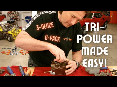 How to Build a Tri-Power / 6 Pack / 3 Deuce Carburetor Setup - Stacey David's Gearz S2 E5