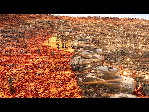 UEBS 2 !! 50,000 MODERN SOLDIERS & TANK VS 15.000.00  ZOMBIES |  Ultimate Epic Battle Simulator 2