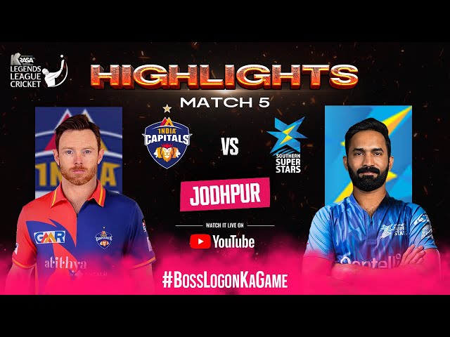 Highlights Match 5 | India Capitals vs Southern Superstars | Legends League Cricket 2024 | LLCT20