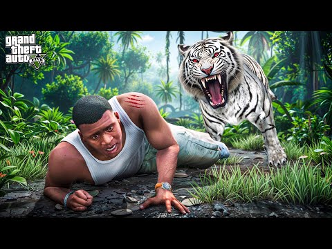 Franklin Tries to Catch a Rare White Tiger in GTA 5