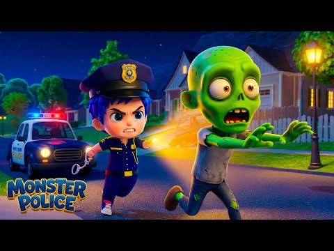 Zombie di Kota! | Polisi Monster 🚨 | Lagu Anak-anak | Bahasa Indonesia