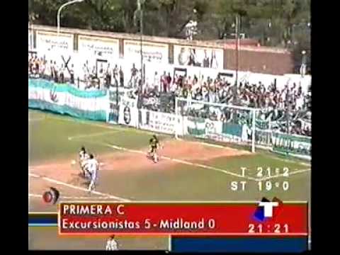 Excursionistas 5 - Ferrocarril Midland 0 (Primera C Apertura 2000)