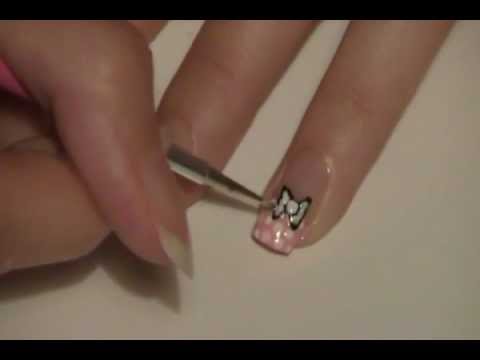 Cute Polka Dot Nails with Bow - Simple Nail Art Tutorial for Beginners :)