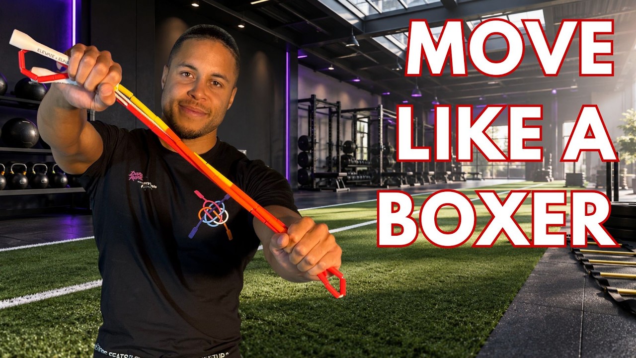 Geraldo Alken demonstrates jump rope footwork patterns to improve speed and coordination alongside agility exercises.