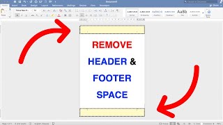 How To Remove Header and Footer Space in Word