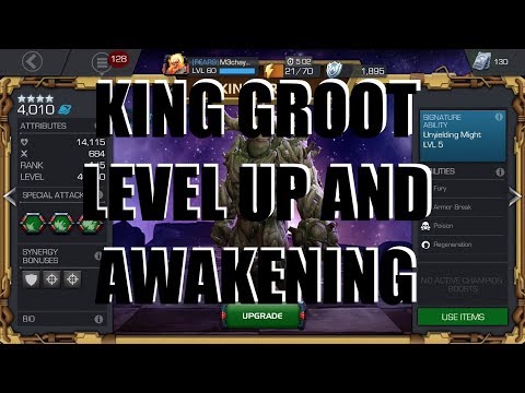 4 Star King Groot Level Up| Marvel Contest of Champions