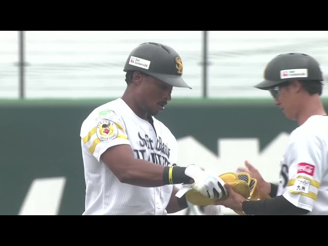 【ファーム】先制の一打!! ホークス・ダウンズ チャンスでタイムリー2ベースヒットを放つ!! 2025年5月1日 福岡ソフトバンクホークス 対 阪神タイガース