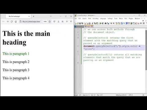 Using Queryselector And Queryselectorall In Javascript