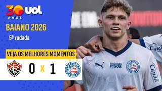 BAHIA GANHA CLÁSSICO DO VITÓRIA COM GOL DE PROMESSA E MANTÉM 100% NO BAIANO