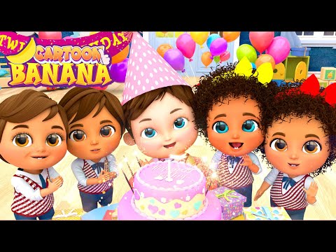 Happy Birthday - Let's start celebrating & More Fun Songs for Kids | Banana Cartoon