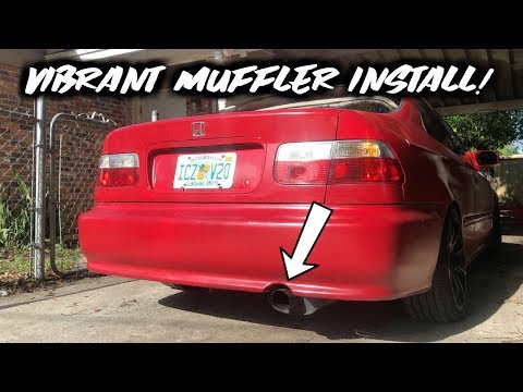Vibrant Muffler Install On The Ek!