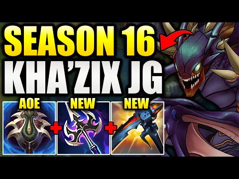 HOW TO PLAY KHA'ZIX JUNGLE IN SEASON 16! (OP NEW ITEMS)