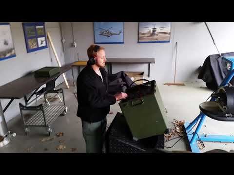 Firing a heavy machinegun aircraft gunpod
