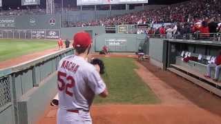 Michael Wacha Bullpen- Fenway Park 10/23/13. WWW.BULLPENVIDEOS.COM