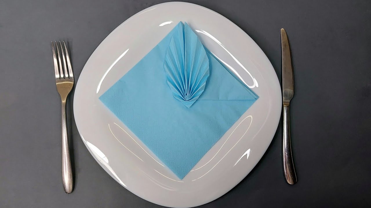 How to fold napkins beautifully and quickly for table setting.
