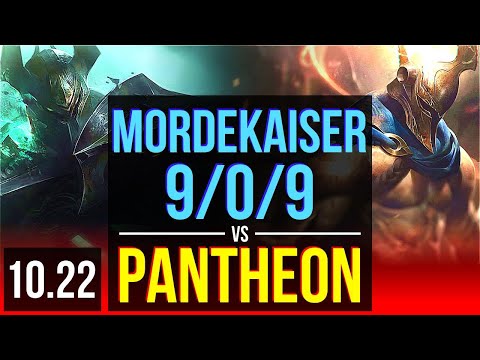 MORDEKAISER vs PANTHEON (TOP) | 9/0/9, 7 solo kills, Legendary | BR Platinum | v10.22