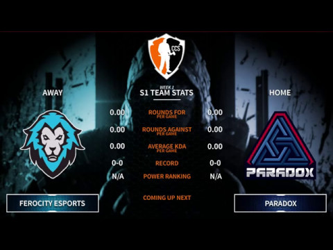 NA/PC Invite League - Week 1, Day 1 - Ferocity eSports Vs. Paradox