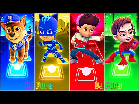 PAW Patrol's Ryder 🆚 PJ Masks 🆚 Chase 🆚 Spidey and Friends 🎶 Tiles Hop EDM Rush