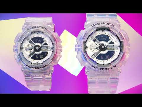 Casio G-Shock DWE-5640RX-7DR 40th Anniversary Clear Remix Digital Dial St. Steel And Resin Band-1