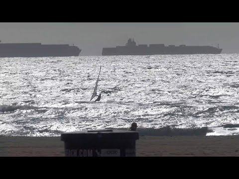 Huntington Beach, Kitesurfing, CA, 2/12/2021 PM - Part 1