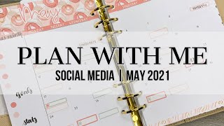 Plan with Me | Social Media Planner | May 2021 #planwithme #plannerkate