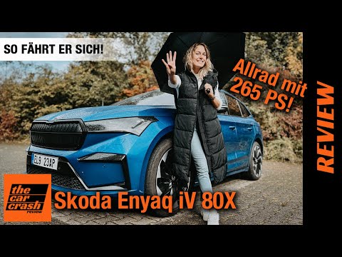 Skoda Enyaq iV 80X im Test (2021) So fährt sich der Allrad mit 265 PS! Fahrbericht | Review | Preis