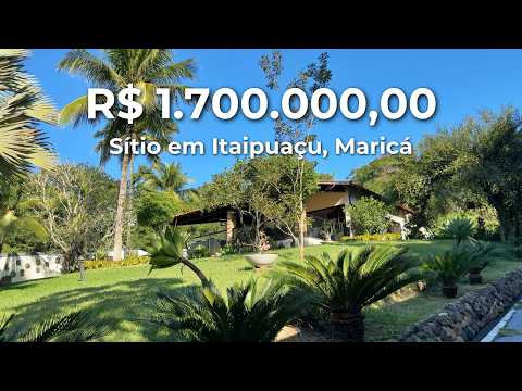 SÍTIO À VENDA EM ITAIPUAÇU, MARICÁ - COM PISCINA, ÁREA GOURMET E VISTA PRA MONTANHA | R$1.700.000,00