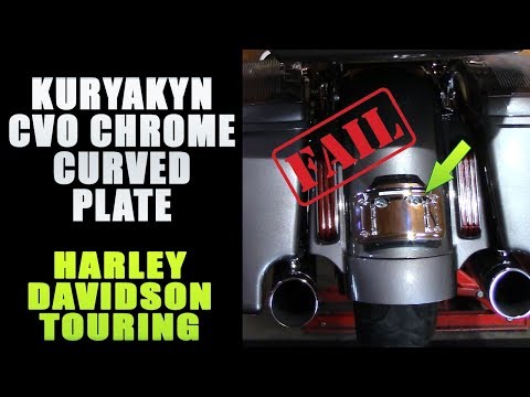 KURYAKYN LED CHROME CURVED CVO LICENSE PLATE FRAME
