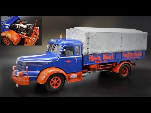 Krupp Titan SWL 80 Flatbed Truck 2 Stroke Diesel 1/24 Scale Model Kit Build How To Revell Germany