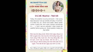 Luyện nghe tiếng Anh chủ đề: Thời tiết - Weather