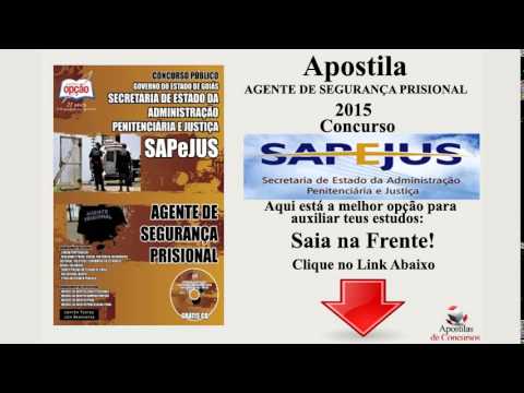 Apostila Concurso SAPeJUS Goiás 2015 - AGENTE DE SEGURANÇA PRISIONAL