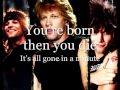 Bon Jovi - Happy Now [Lyrics]