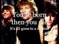 Bon Jovi - Happy Now [Lyrics] 