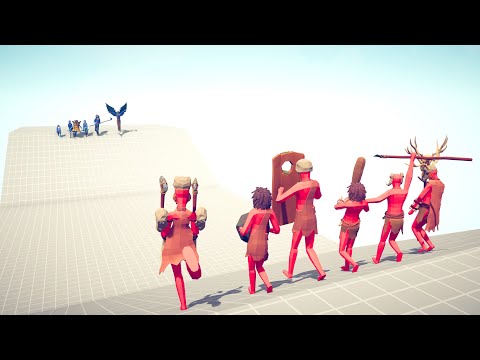 TRIBAL Team vs FARMER Team - Totally Accurate Battle Simulator TABS