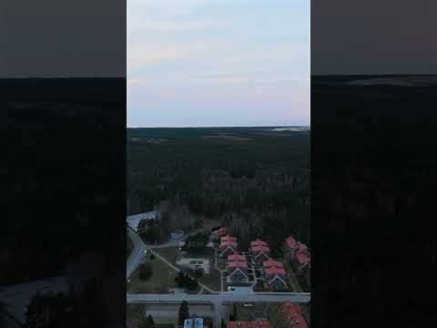 Curonian Spit Serenity: Pervalka from Above 🌅🏘️ #Pervalka #Lithuania #Shorts
