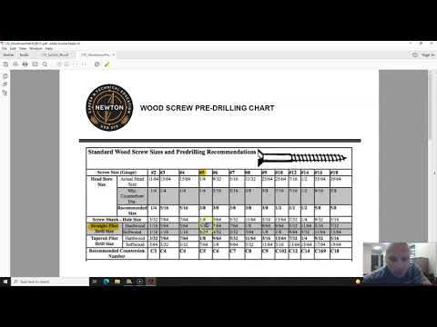 Wood Screw Pre-Drill Chart