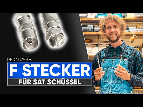 F-STECKER aufbringen / montieren KOAXIALKABEL für SAT Schüssel (Anleitung)