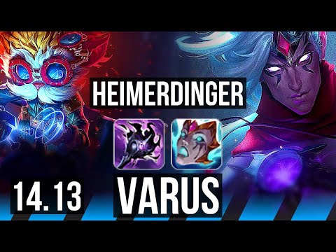 HEIMERDINGER vs VARUS (MID) | 800+ games, Godlike, 7/2/3 | VN Diamond | 14.13