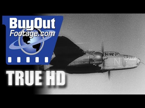 HD Historic Stock Footage WWII - Allies Bomb Western Front