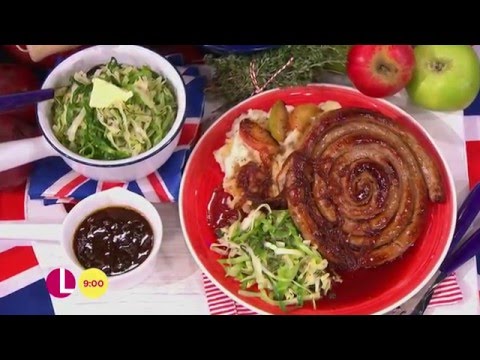 Sausage, Apple Mustard Mash, Greens And Gravy From James Tanner | Lorraine
