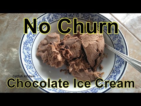 Easy No Churn Chocolate chocolate chip ice cream. Video Recipe.