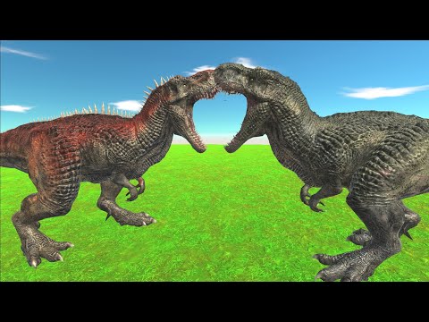 GIGANOTOSAURUS vs T-REX and WORKSHOP CREATIONS - Animal Revolt Battle Simulator