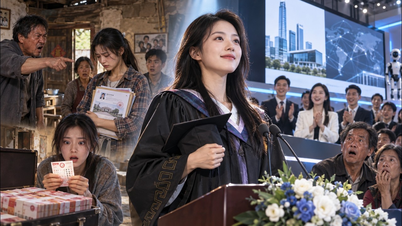 父親罵我“女孩讀什麼大學”，逼我退學回家！我轉身買彩券中400萬，四年後畢業典禮上，我以科技公司?