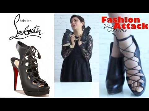DIY Christian Louboutin lace up sandals * How to make Chistian Louboutin heels *
