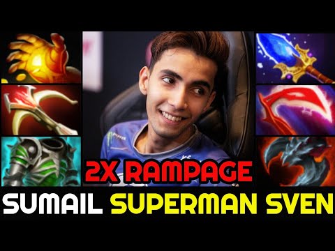 SUMAIL Sven Double Rampage with Superman Build - Scepter Boss Mode 7.27 Dota 2