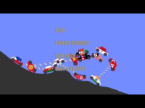 Asia Bunjee Buddies Car Race | Country Cars | Algodoo